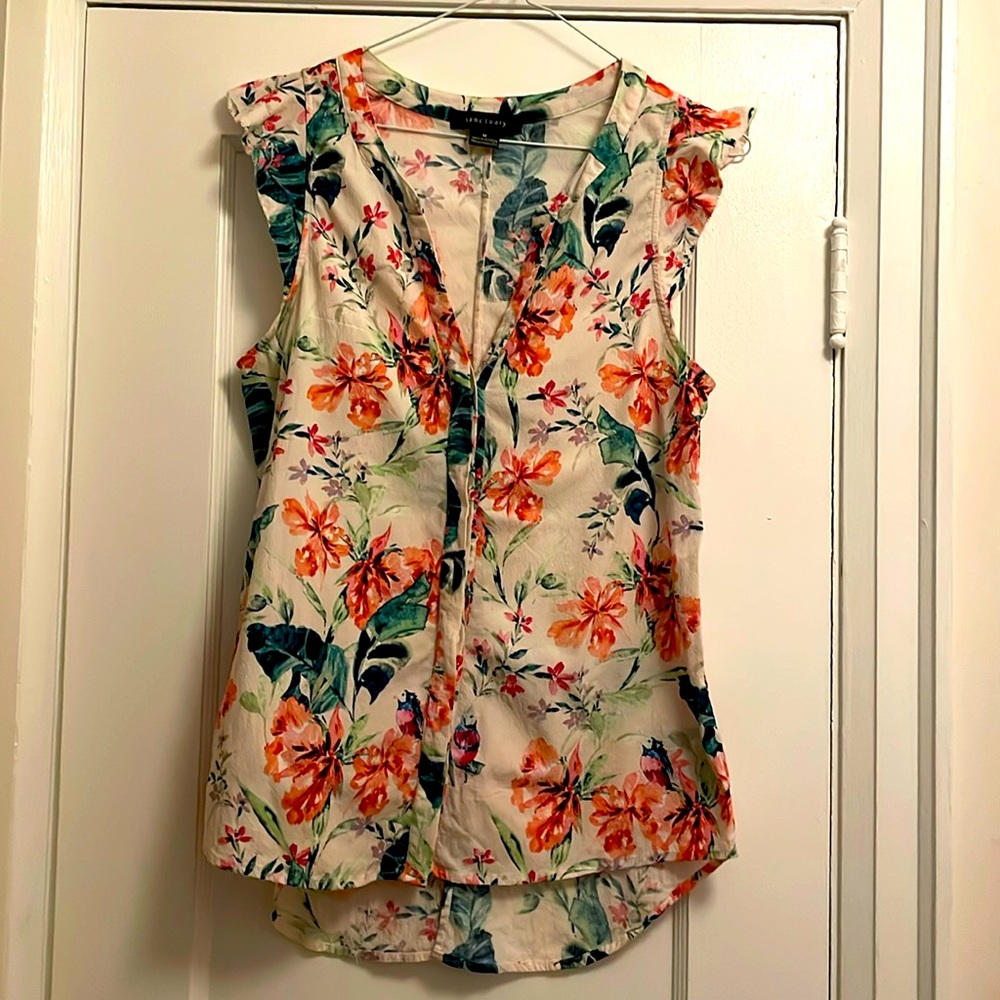 Sanctuary flutter sleeve blouse